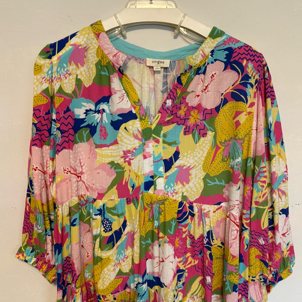 UMGEE Elora Split Neck Floral Dress - Picture 3 of 11